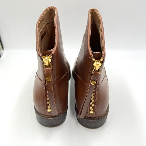 UGG Womens‎ Size 9.5 Bruno Brown Leather Ankle Boots Shoes - Picture 6 of 16